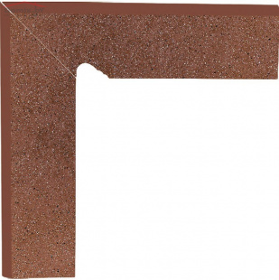 Клинкерная плитка Ceramika Paradyz Taurus brown цоколь (8,1x30) двухэлементный левый